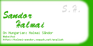 sandor halmai business card