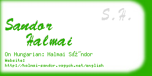 sandor halmai business card